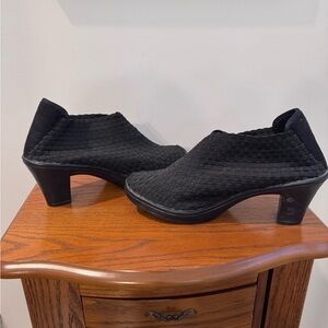 Corkys Black Woven Ankle Booties